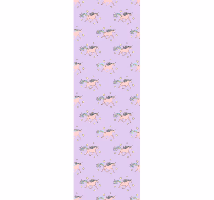 Kids roller blind with pink pastel unicorn pattern - TenStickers