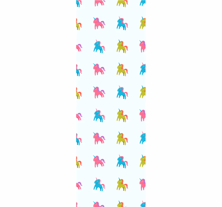 Kids roller blind with unicorns on blue background - TenStickers