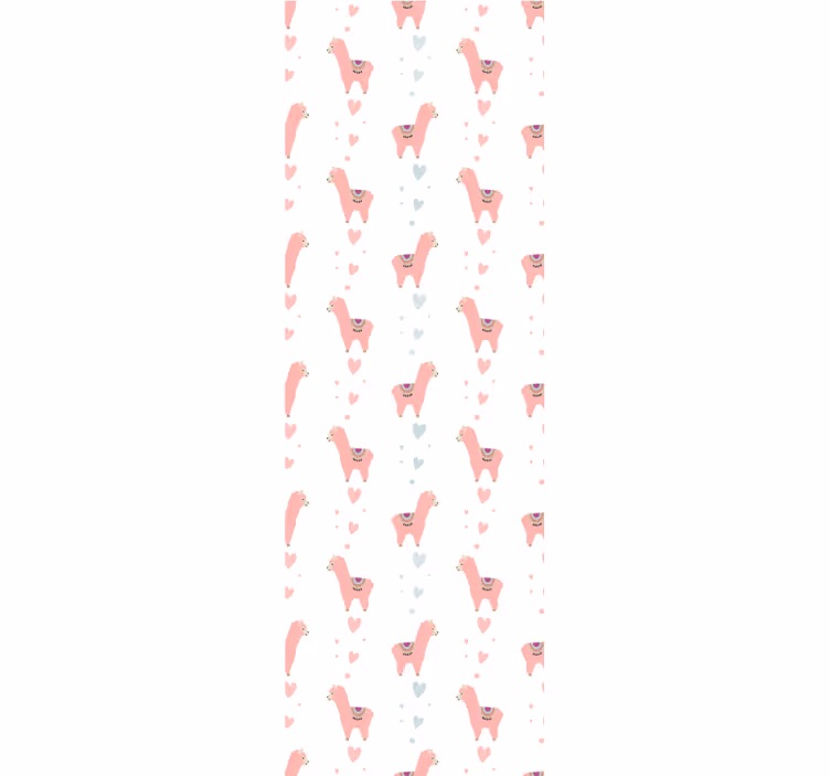 Kids roller blind pink llama pattern - TenStickers