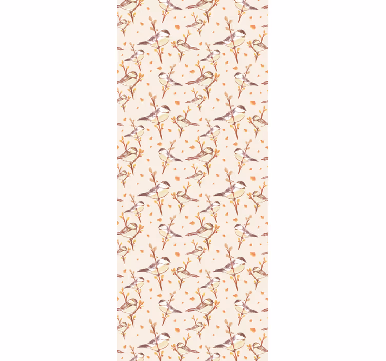 Kids roller blind aquarella birds on branches - TenStickers