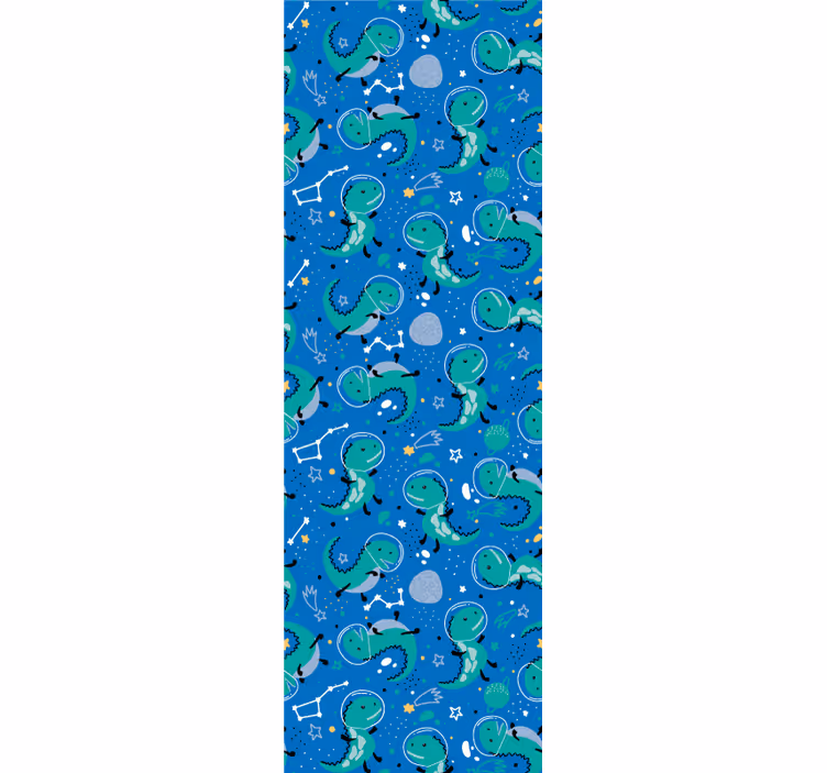 Kids roller blind funny dinosaurs with planets - TenStickers
