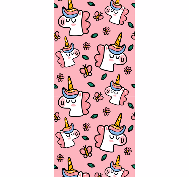 Kids roller blind cute flower unicorn design - TenStickers