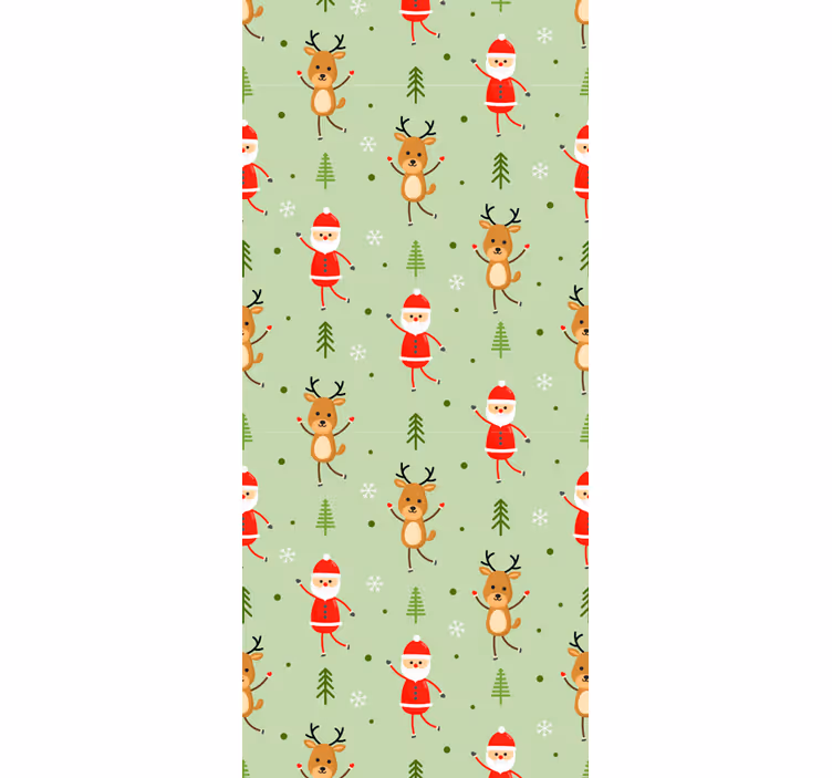 Kids roller blind santa claus and his reindeer - TenStickers