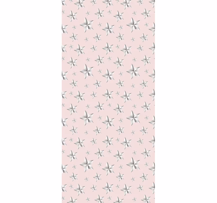 Kids roller blind white stars on pink background - TenStickers
