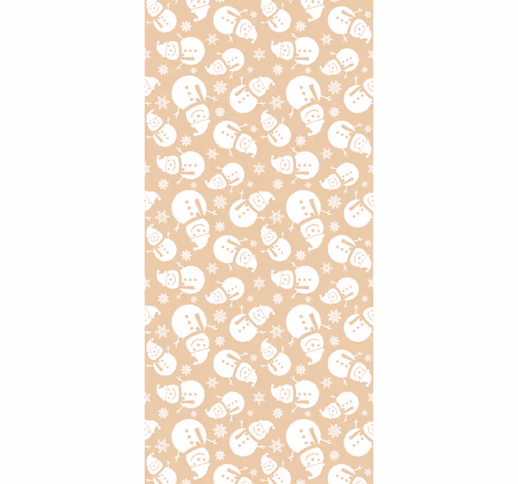 Kids roller blind with cheerful snowman faces - TenStickers