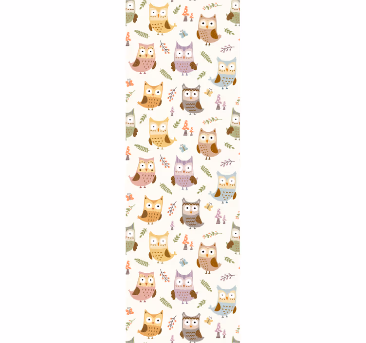 Kids roller blind cute owl designs with professions - TenStickers