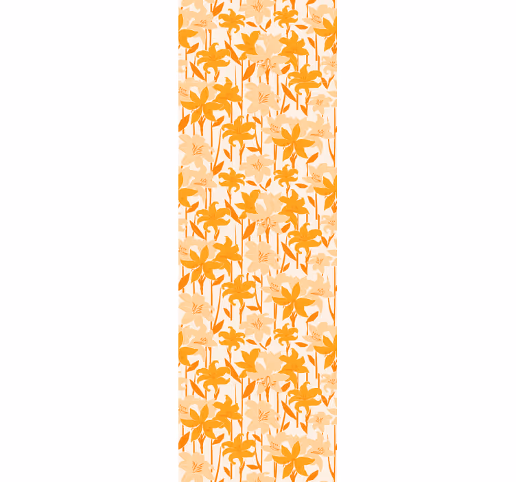 Kids roller blind small cute orange flowers - TenStickers