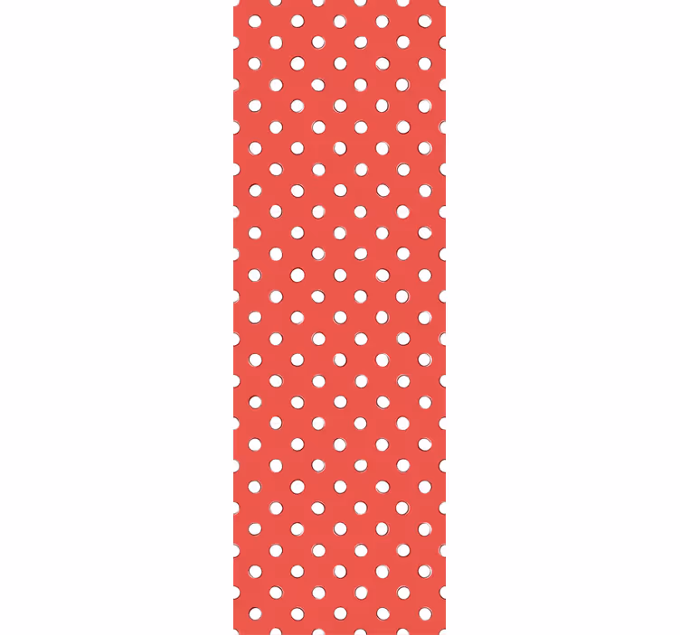 Kids roller blind white retro polka dots - TenStickers