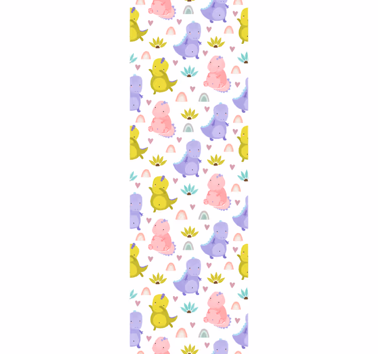 Kids roller blind with colorful dinosaur pattern - TenStickers