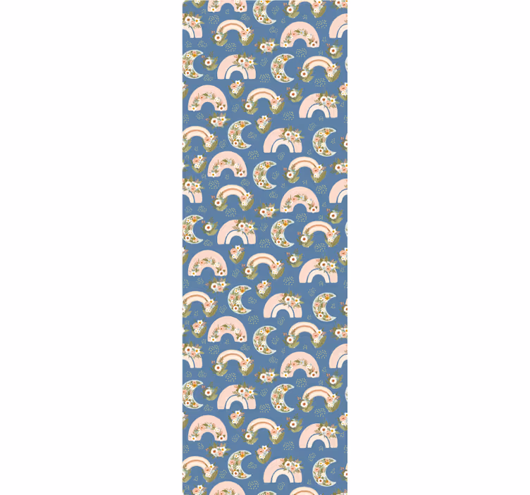 Kids roller blind with spring rainbow and flowers - TenStickers