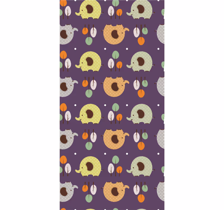 Kids roller blind autumn elephant design - TenStickers