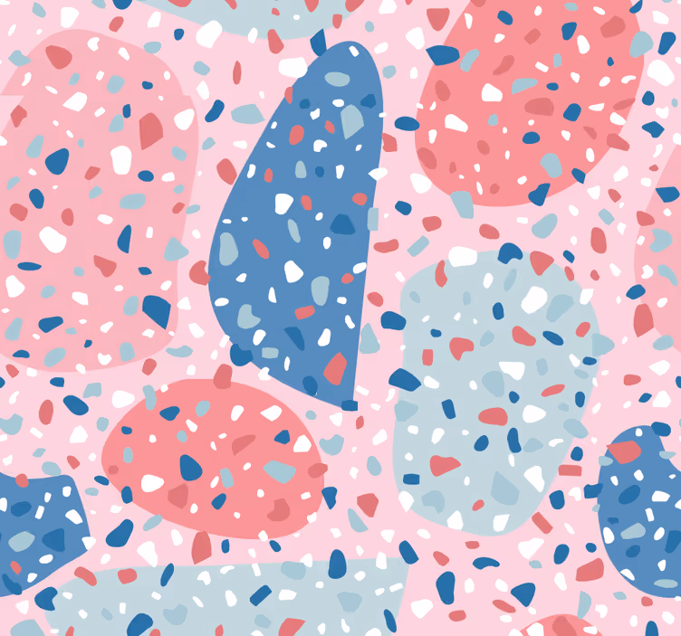 Kids roller blind pink terrazzo - TenStickers