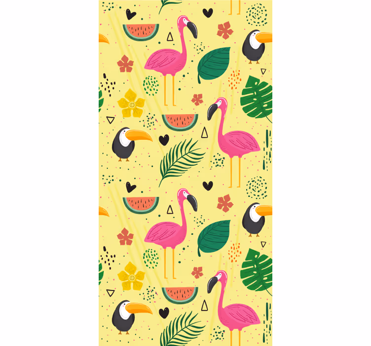 Kids roller blind featuring cute animals and plants - TenStickers