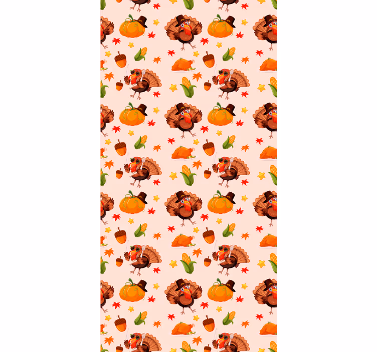 Kids roller blind cool thanksgiving turkeys - TenStickers