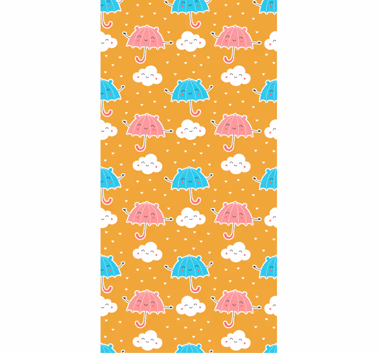 Kids roller blind colourful umbrella design - TenStickers