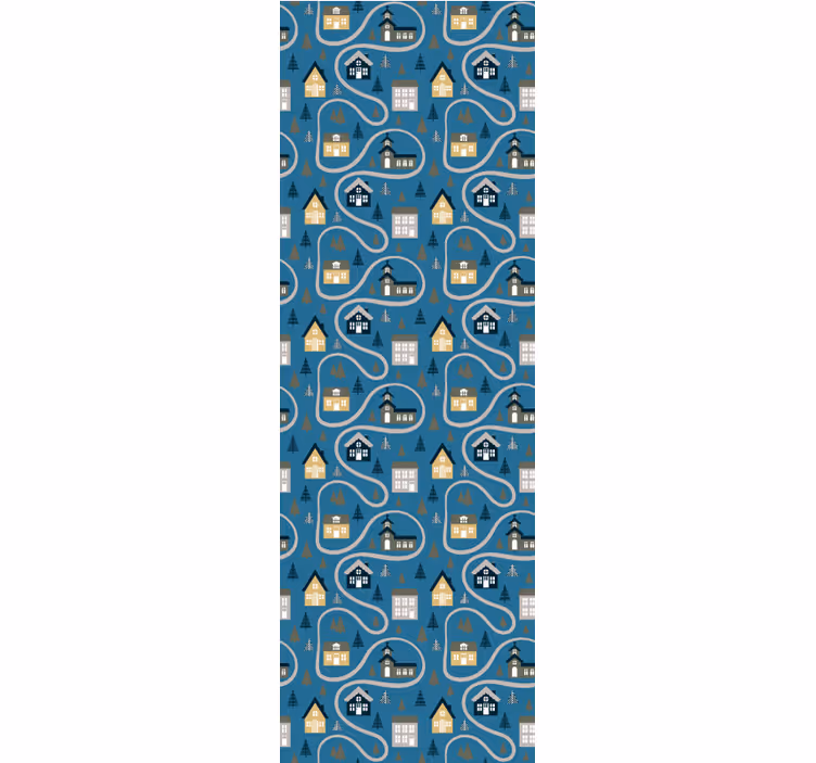 Kids roller blind city map design - TenStickers