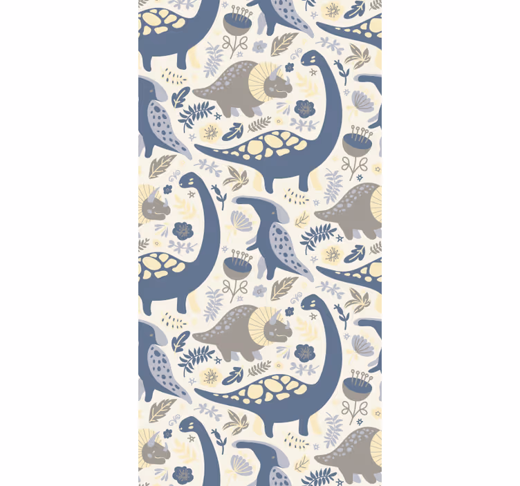 Kids roller blind blue dinosaurs nordic style - TenStickers