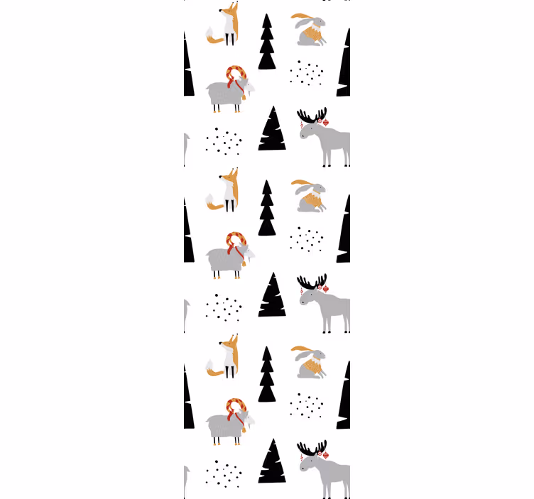 Kids roller blind winter animal design - TenStickers