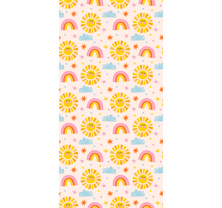Kids roller blind pink rainbow design - TenStickers