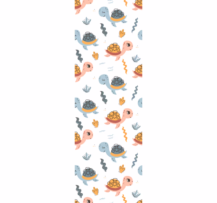 Kids roller blind cute turtle group - TenStickers