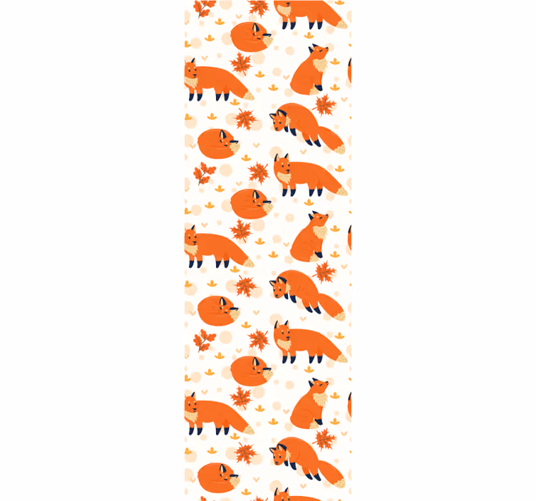 Kids roller blind beautiful foxes design - TenStickers