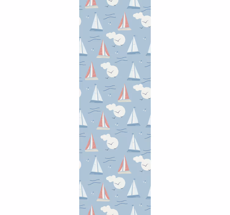 Kids roller blind on a clouds sailboat pattern - TenStickers