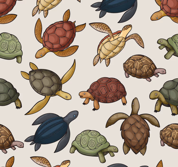 Kids roller blind turtle collection - TenStickers