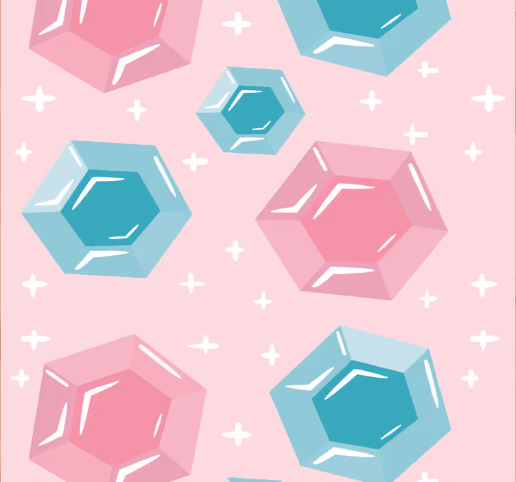 Kids roller blind in geometric jewel-toned colors - TenStickers