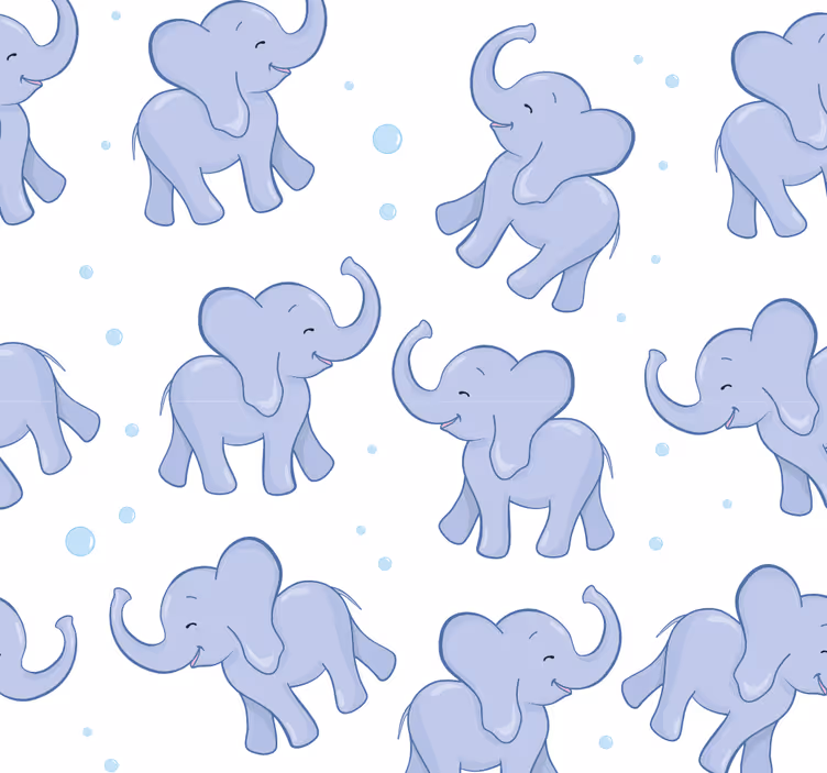 Kids roller blind little elephant and bubbles - TenStickers