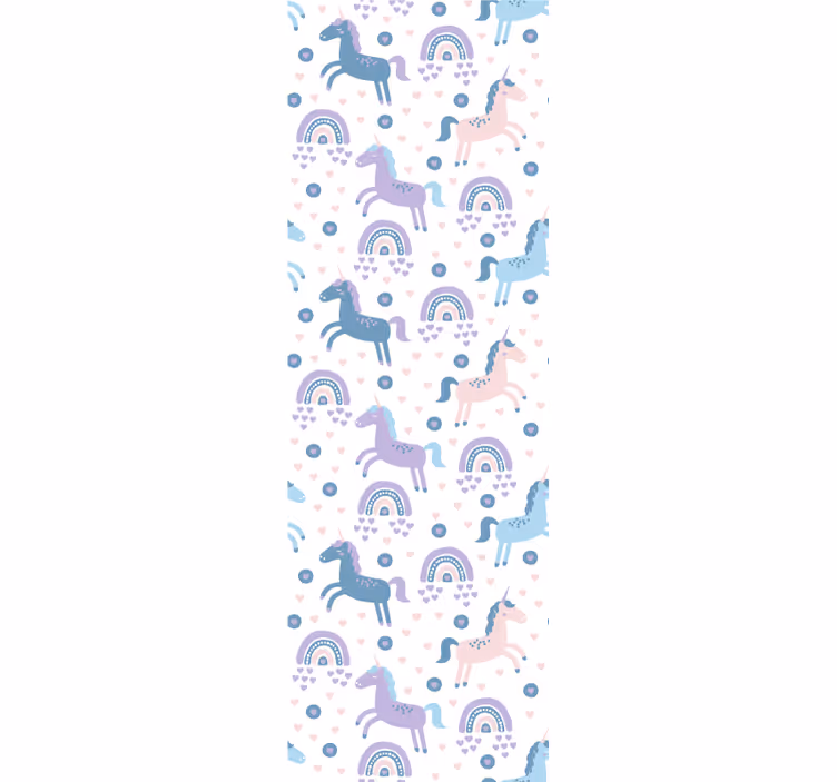 Kids roller blind with sweet pastel unicorn pattern - TenStickers
