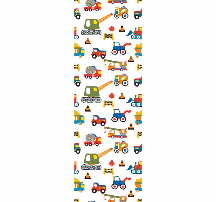 Kids roller blind with cute digger design - TenStickers