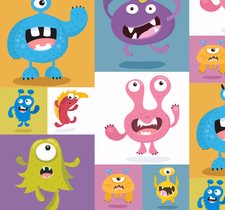 Kids roller blind cute creatures - TenStickers