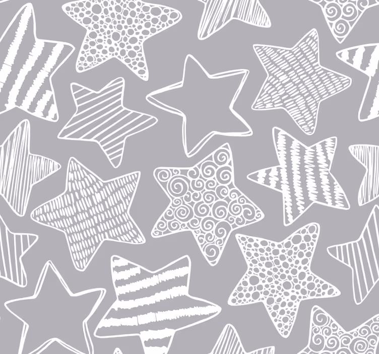 Kids roller blind white star - TenStickers