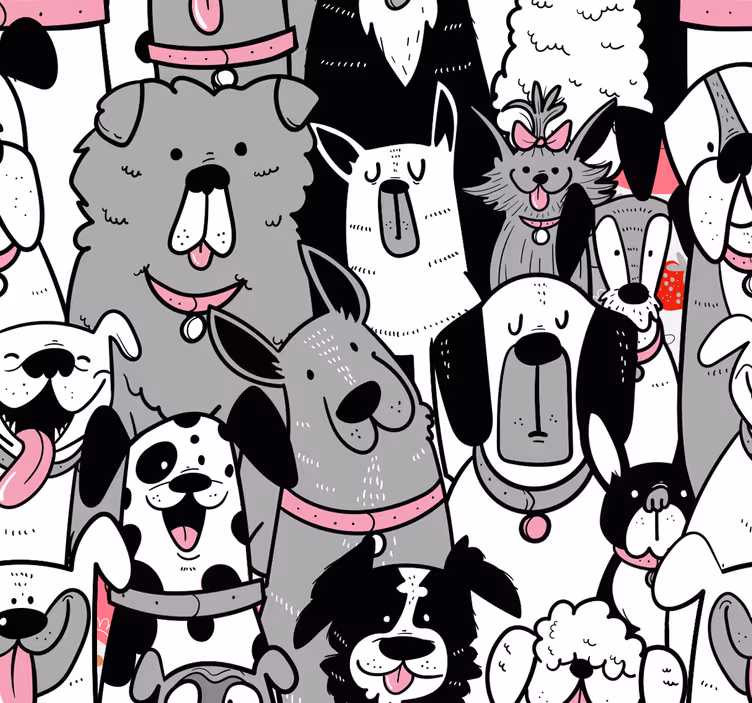 Kids roller blind dog outline - TenStickers