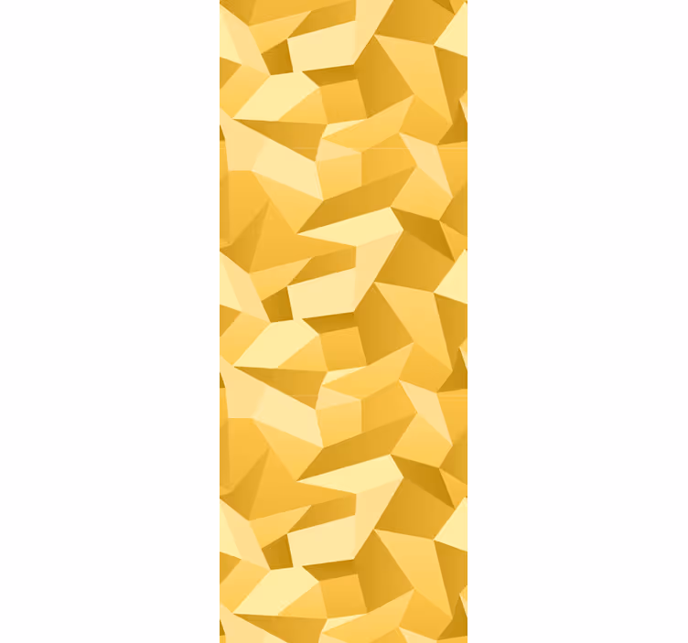 Office window roller blind 3d gold geometric design - TenStickers