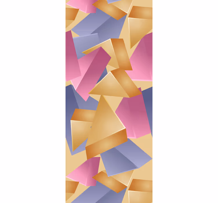 Office window roller blind gold pyramid design - TenStickers