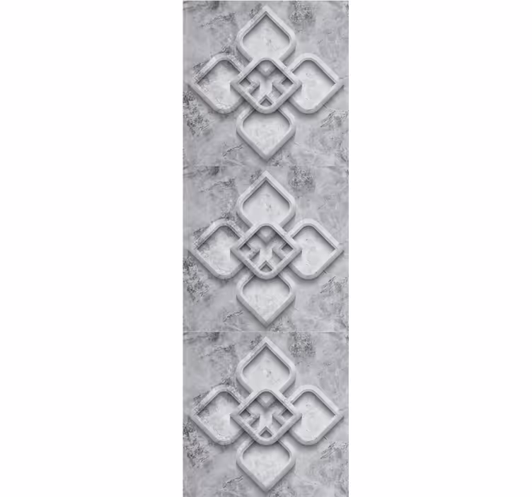 Office window roller blind in grey 3d stone design - TenStickers