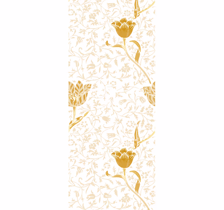 Office window roller blind botanical wild flowers - TenStickers