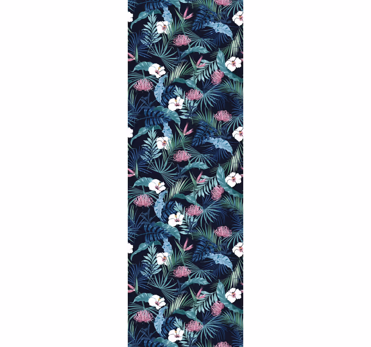 Office window roller blind tropical foliage design - TenStickers