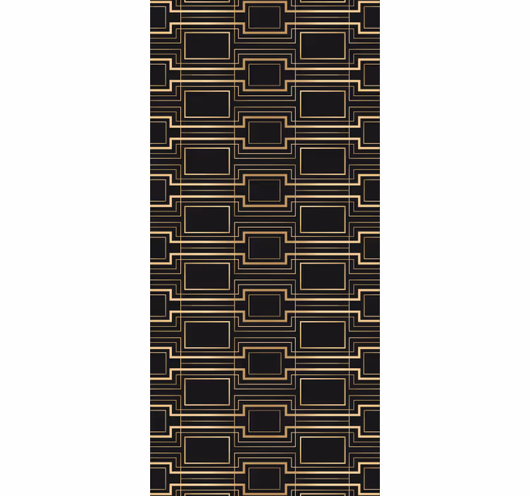 Office window roller blind gold frames art decor - TenStickers