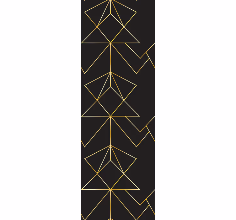 Black and gold elegant lines office window roller blind - TenStickers