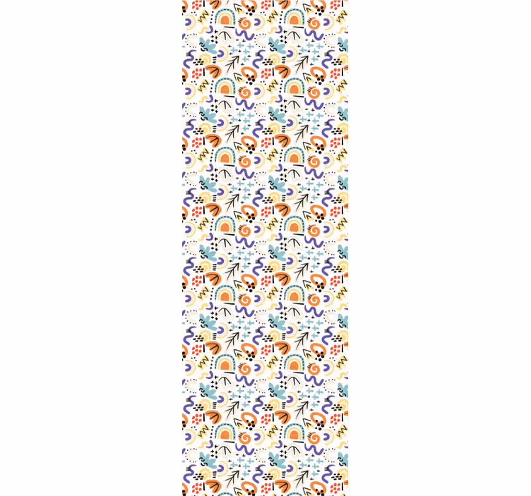 Office window roller blind with organic flat design - TenStickers