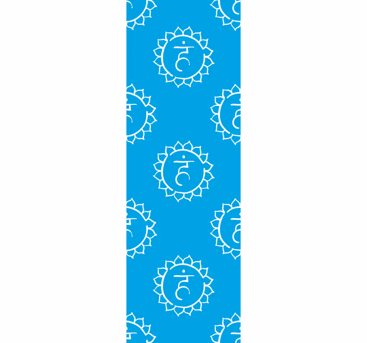 Office window roller blind throat chakra symbol - TenStickers