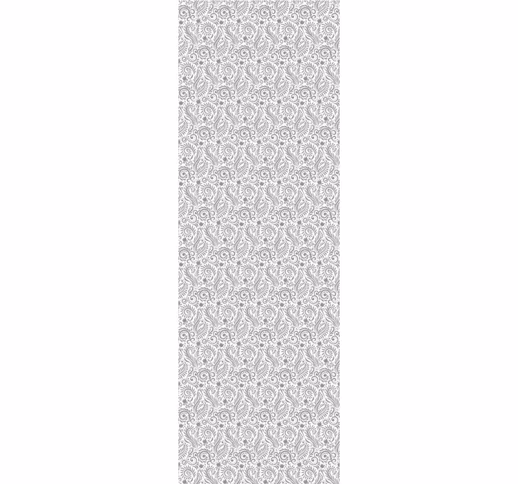 Office window roller blind ornamental flowers vintage - TenStickers