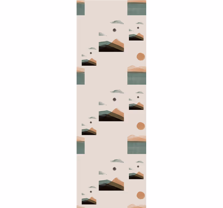 Office window roller blind abstract mountains design - TenStickers