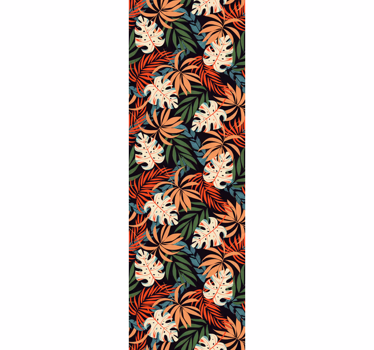 Office window roller blind tropical plants jungle vibe - TenStickers