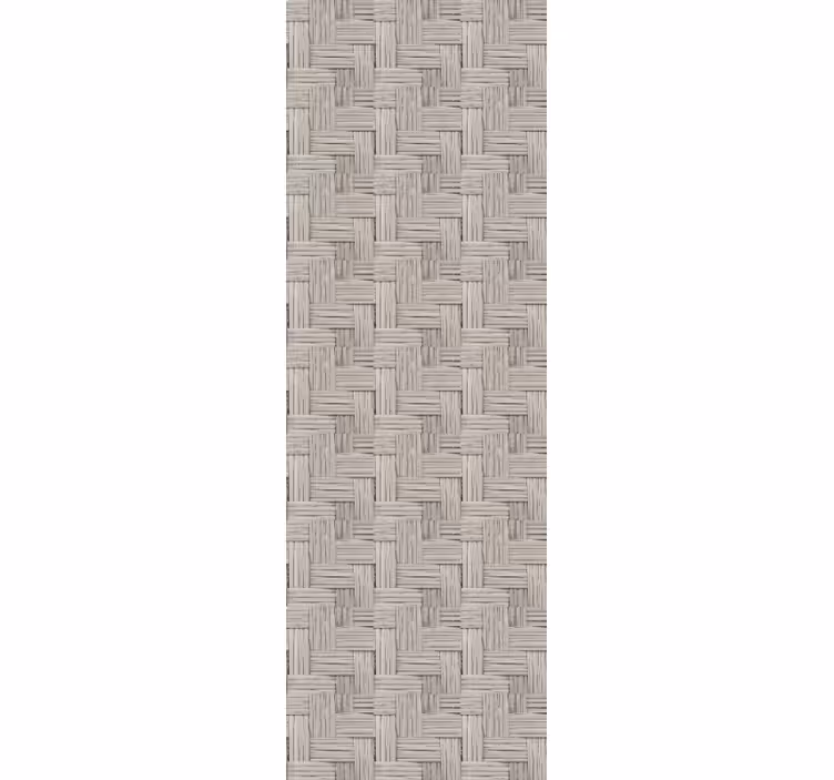 Gray handmade wicker effect office window roller blind - TenStickers