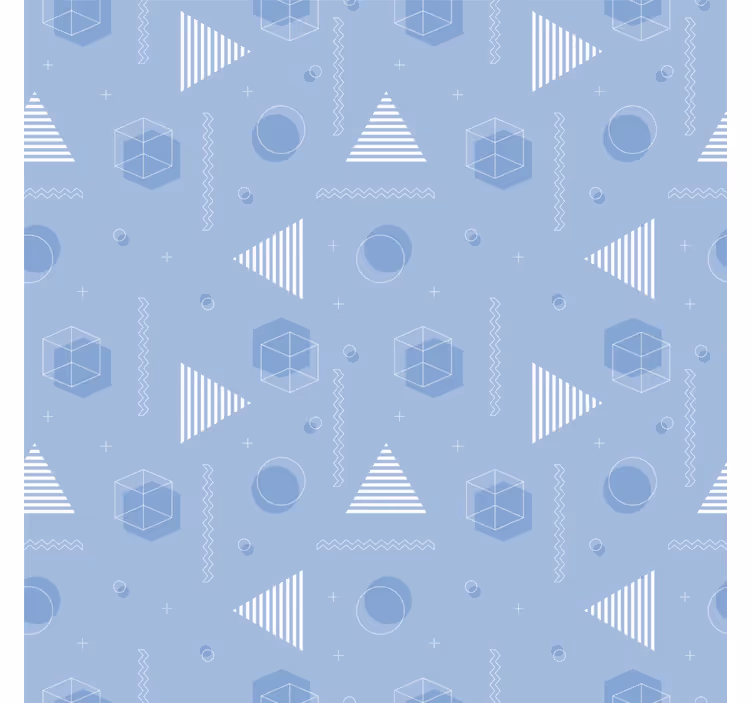 Geometric blue teenage roller blind - TenStickers