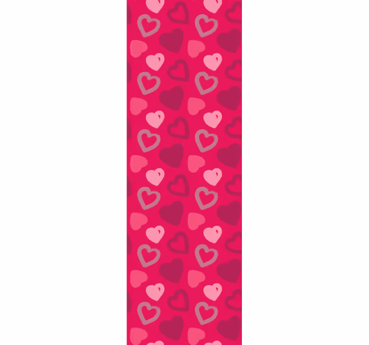 Teenage roller blind fuchsia hearts - TenStickers