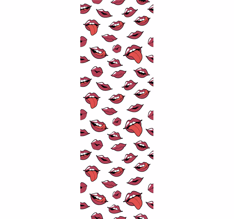 Teenage roller blind abstract lips and tongue - TenStickers